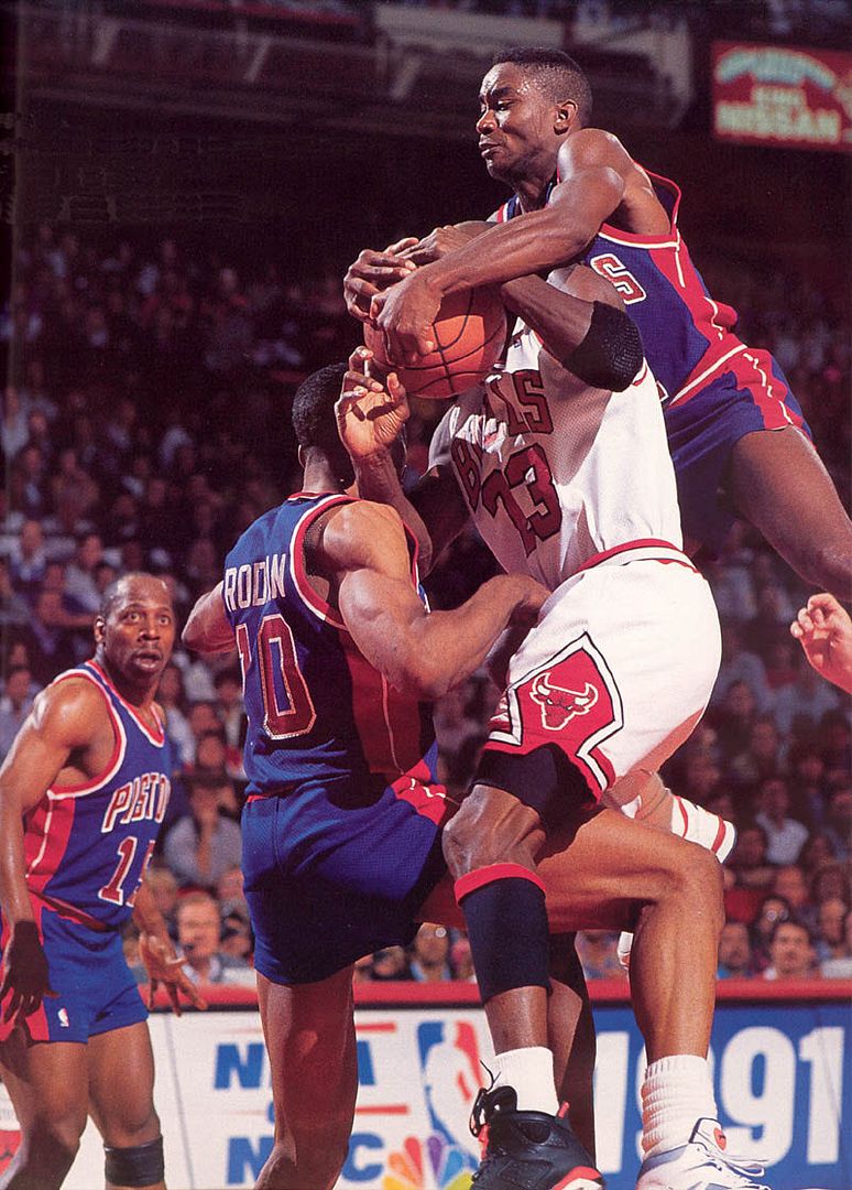Isiah Thomas And Dennis Rodman VS Michael Jordan Photo by